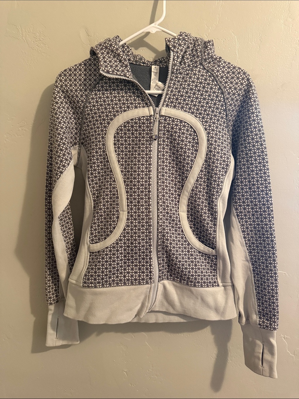 lululemon athletica Scuba Gray Tones Geometric Zip Hoodie